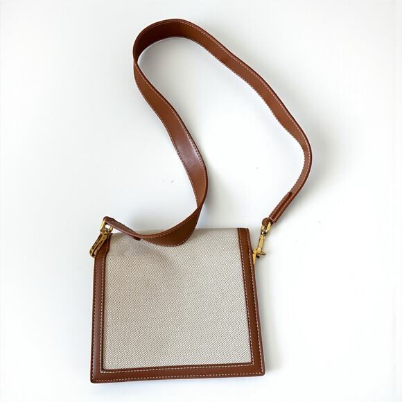 JW Pei Mini Flap Bag - Beige Canvas NWOT - Picture 4 of 7